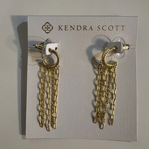 NWT Kendra Scott Gold Eve Huggie Earrings